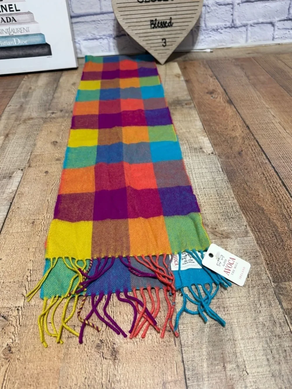 AVOCA MILL COLLECTION Circus Extra Wide Merino Scarf new with flaws